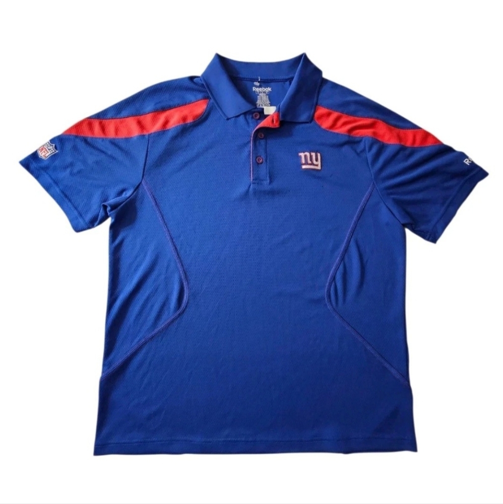 New York Giants Reebok Performance Vintage 90s Polo Shirt Embroidered Men Large